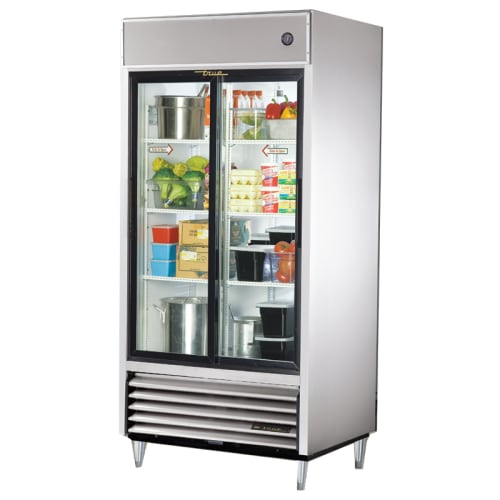 True S/S 33 CF Reach-In Refrigerator w/ 2 Sliding Doors - TSD-33G-HC-LD