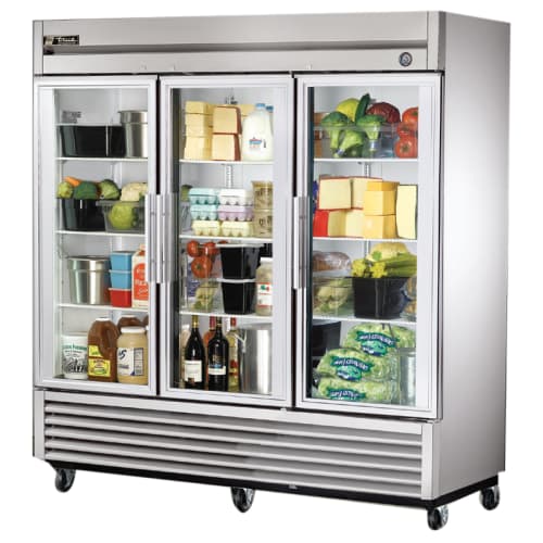 True 3-Glass Door Reach-In 72 Cu Ft Refrigerator - T-72G-HC~FGD01