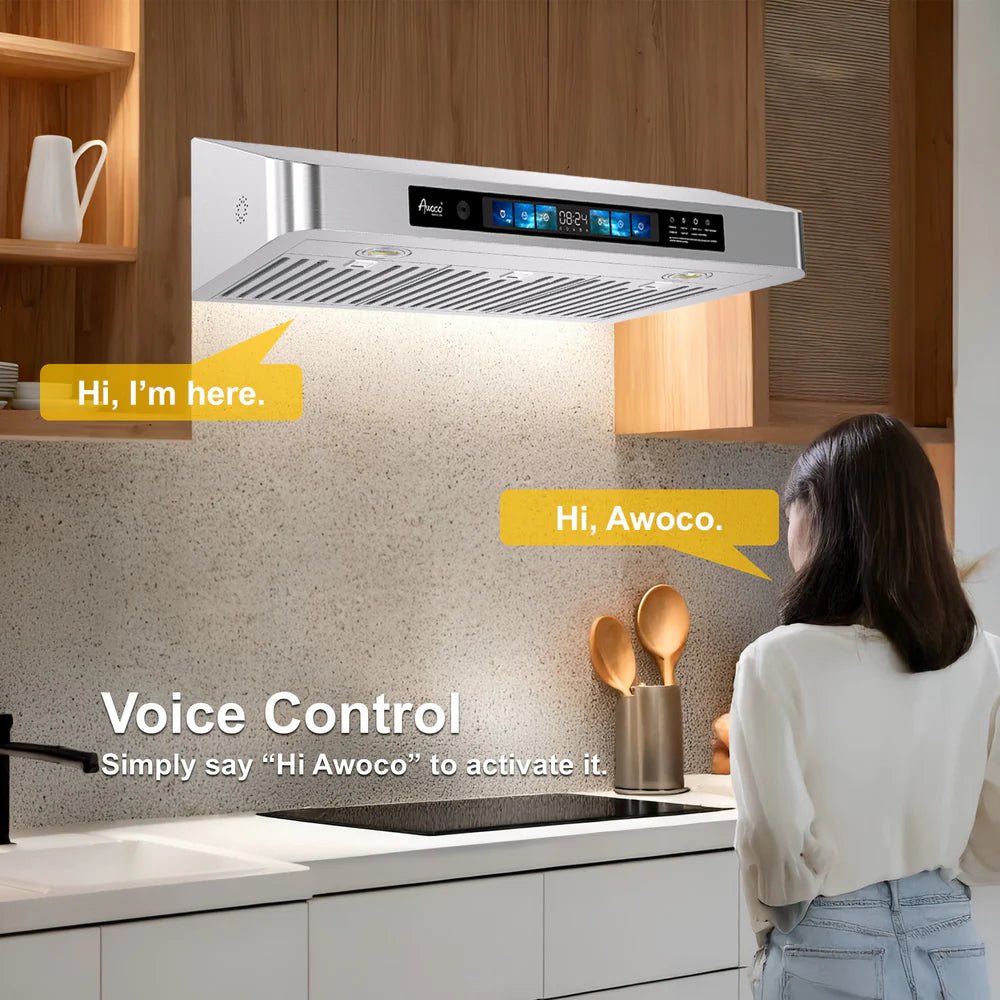 RHH Under Cabinet Range Hood Voice Gesture Controls