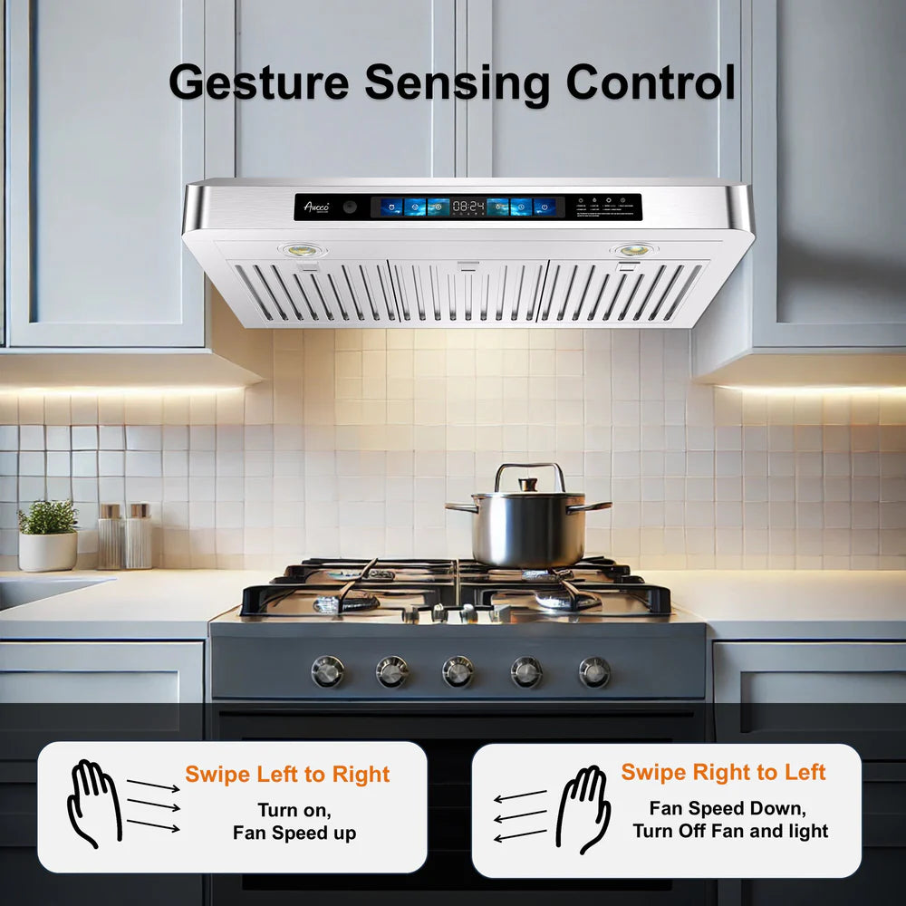 RHH Under Cabinet Range Hood Voice Gesture Controls