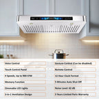 RHH Under Cabinet Range Hood Voice Gesture Controls