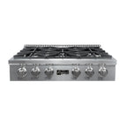 RHH-Professional 36” Stainless Steel Range Top with 6 Sealed Burners