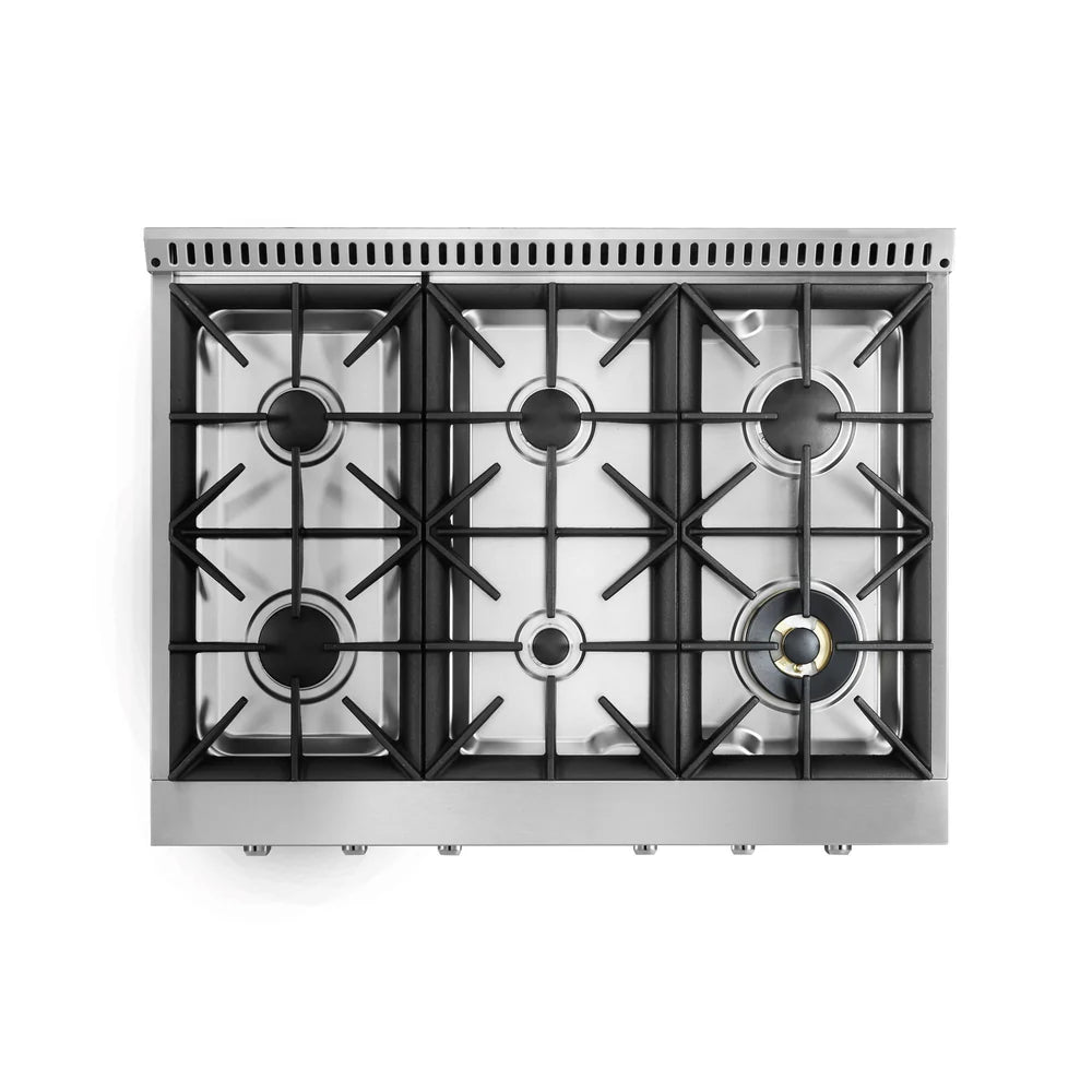 RHH-Professional 36” Stainless Steel Range Top with 6 Sealed Burners