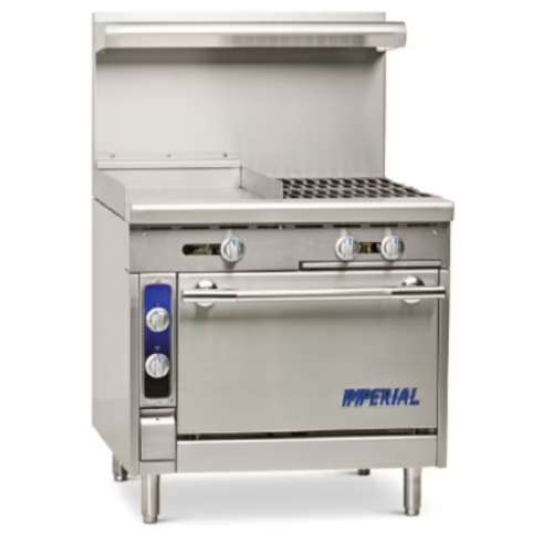 Imperial Range IHR-GT18-2-C S/S 2-Burner Hvy Duty 36"W Gas Range